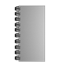 Broschüre mit Metall-Spiralbindung, Endformat DIN lang (105 x 210 mm), 160-seitig