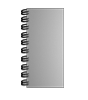Broschüre mit Metall-Spiralbindung, Endformat DIN lang (105 x 210 mm), 352-seitig